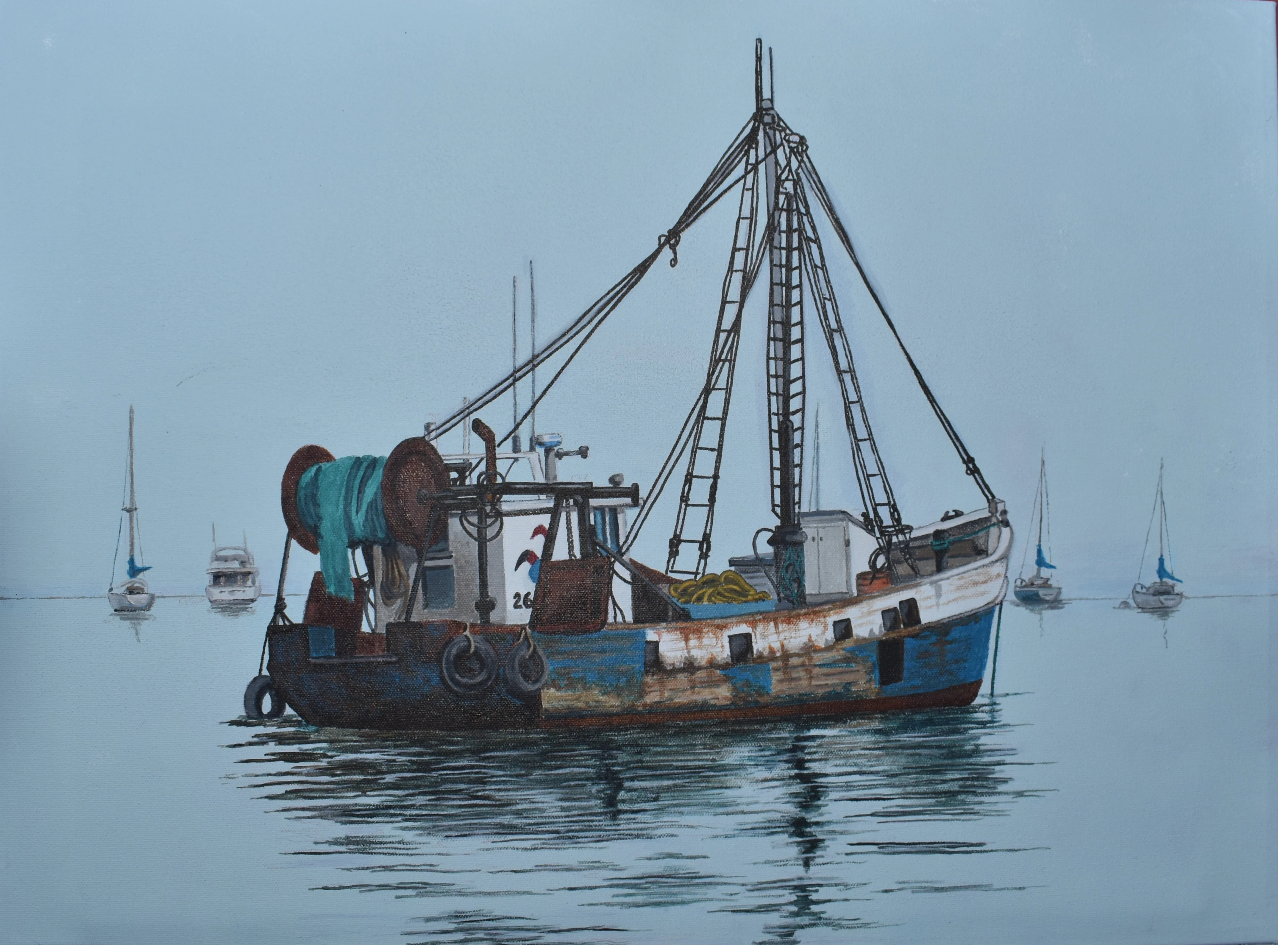 Fog Trawler painting